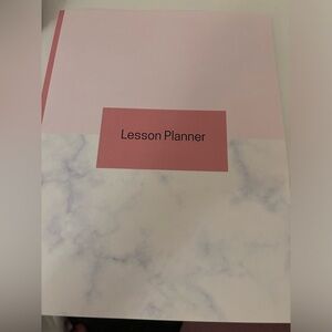 Pink and marble lesson planner